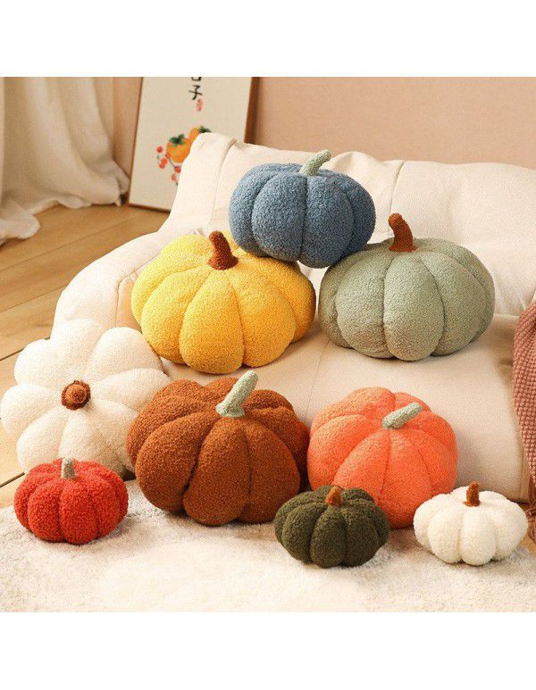 Nordic ins small pumpkin pillow girls sofa sitting room cushion bedside pillow float window decoration