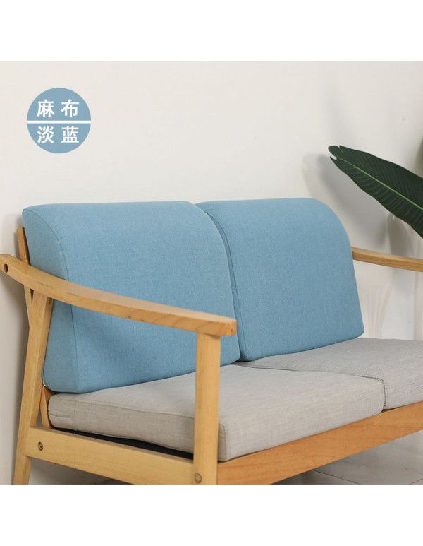 Sofa backrest cushion, rectangular backrest, living room, hard and thick sponge sofa, waist backed by large bedside, removable and washable large pillow