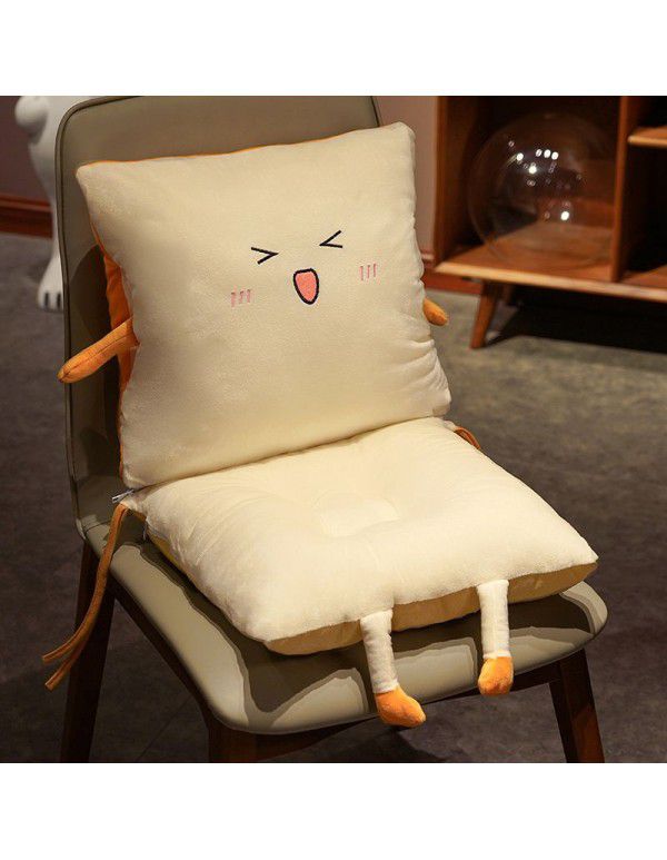 Toast bread one-piece cushion detachable cushion warm hand pillow nap prone pillow office integrated cushion