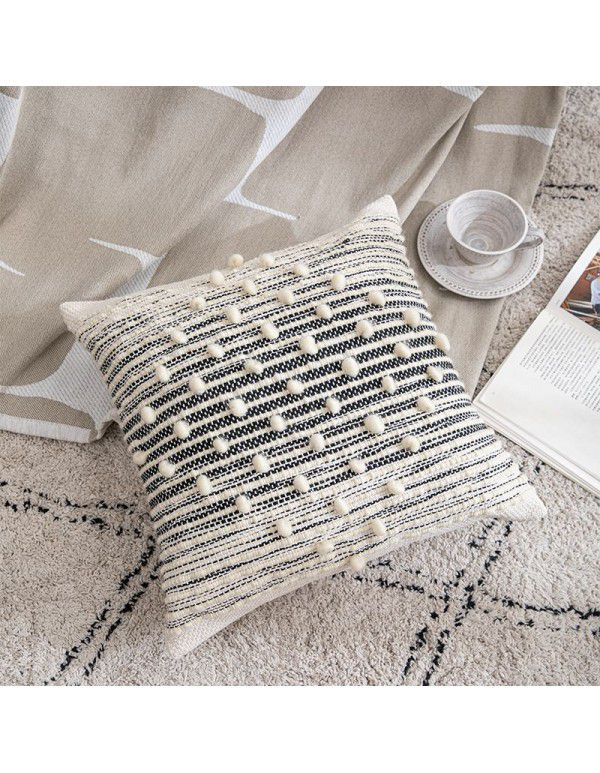 New Throwing Pillow Cover Xindela Cotton Woven Wool Cushion Handmade Tridimensional Jacquard Office Waist