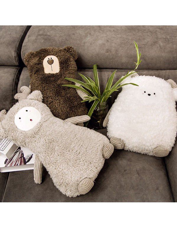 New Nordic style toy lamb plush pillow bear elk plush toy baby sleeping dolls wholesale