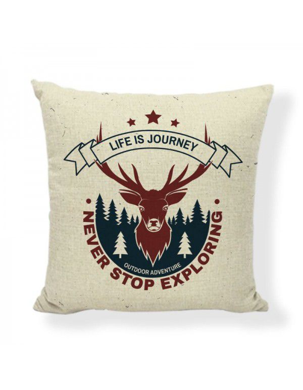 Cross border Explosion Camping Aesthetics Throwing Pillow Cushion Outdoor Tent Decoration Pillow Case Home Decoration Amazon 45cm