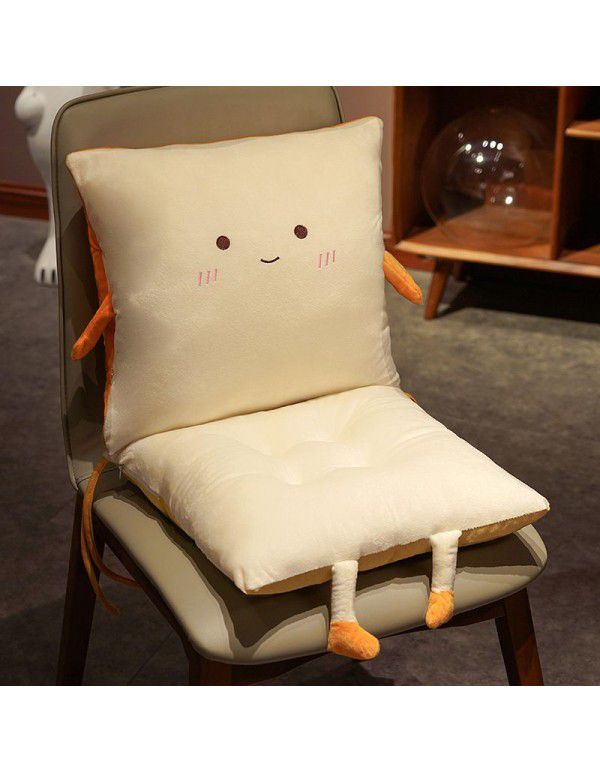 Toast bread one-piece cushion detachable cushion warm hand pillow nap prone pillow office integrated cushion