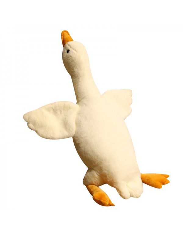 Net red imitation big white goose pillow plush toy large long goose comforts the sleeping baby