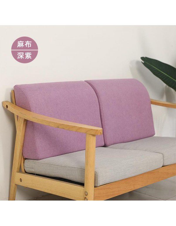 Sofa backrest cushion, rectangular backrest, living room, hard and thick sponge sofa, waist backed by large bedside, removable and washable large pillow