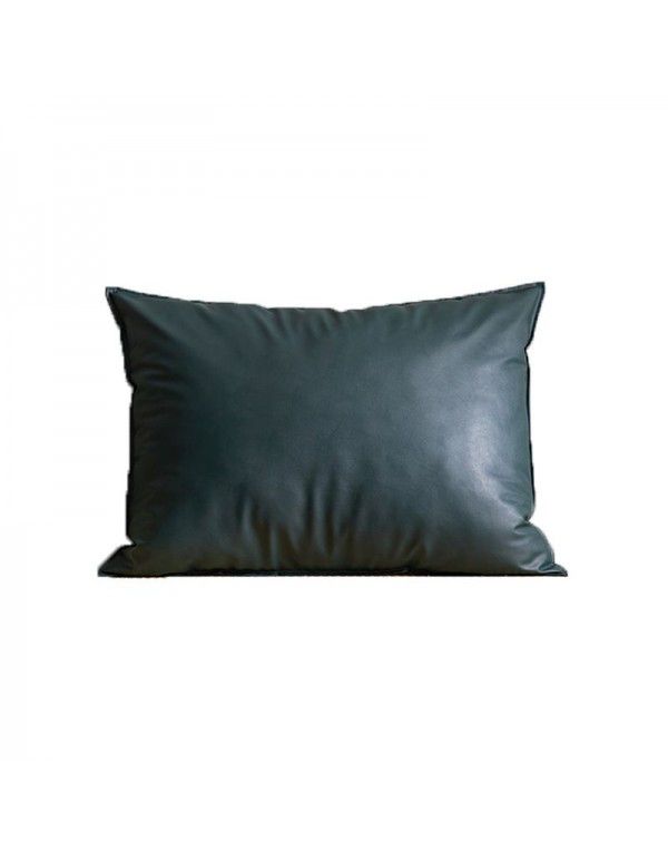 Nordic luxury leather sofa pillow cover sitting room cushion pillow oversize rectangular waist pillow simple