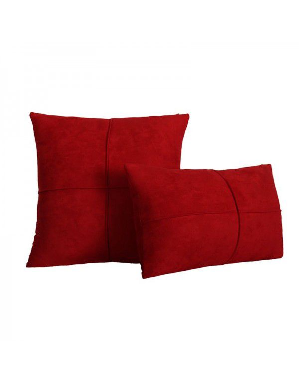 Spot sofa office company throw pillow car pillow Amazon throw pillow suede cross edge cushion wholesale