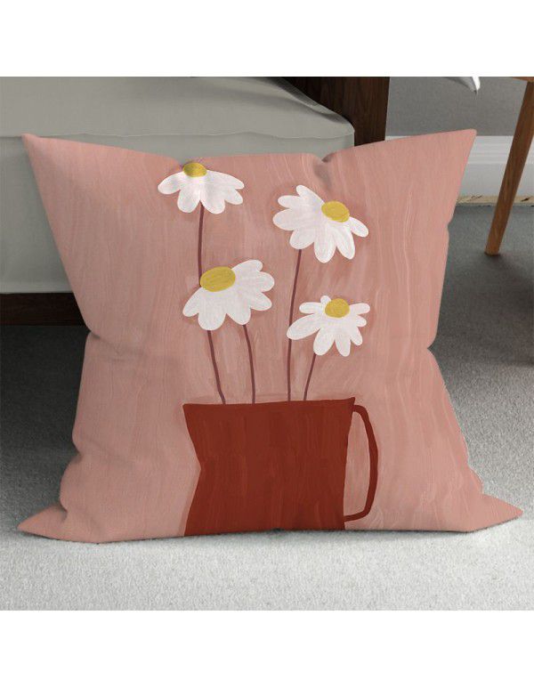 Sunflower retracts and inserts vase ins style optimized decorative pillow Nordic small fresh sofa bed backrest pillow