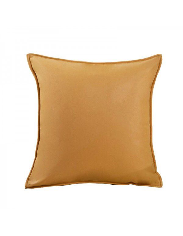 Bedhead cushion American style sofa science and technology cloth pillowcase solid color sofa pillow waist lean luxury orange waist pillow wholesale