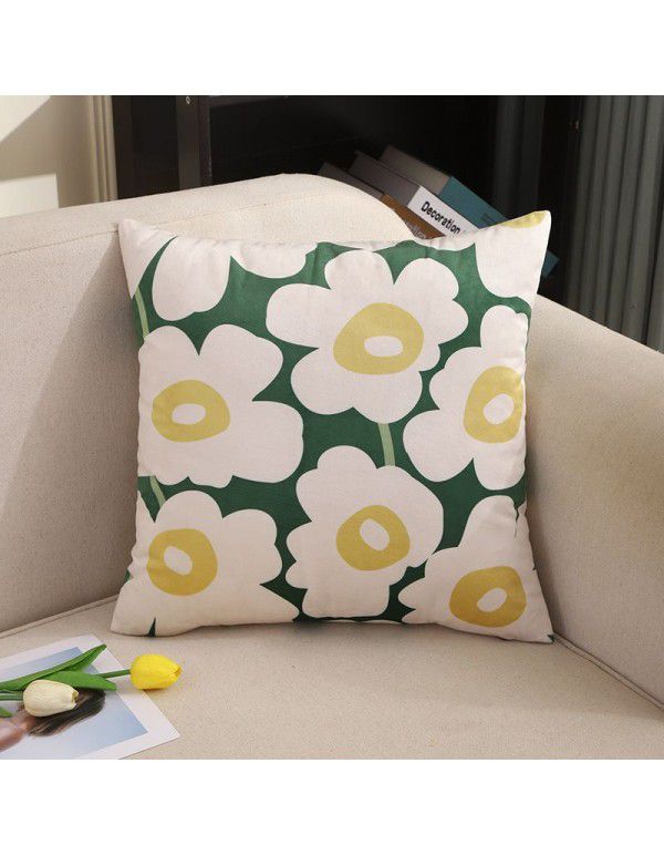 Velvet pillowcase ins wind chessboard lattice bedside upholstery cushion waist pillow backrest sofa pillowcase wholesale