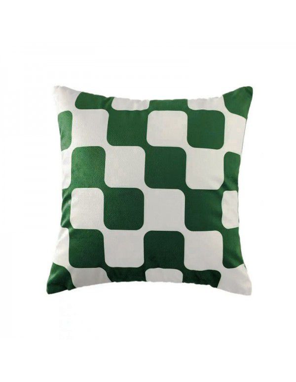 Velvet pillowcase ins wind chessboard lattice bedside upholstery cushion waist pillow backrest sofa pillowcase wholesale