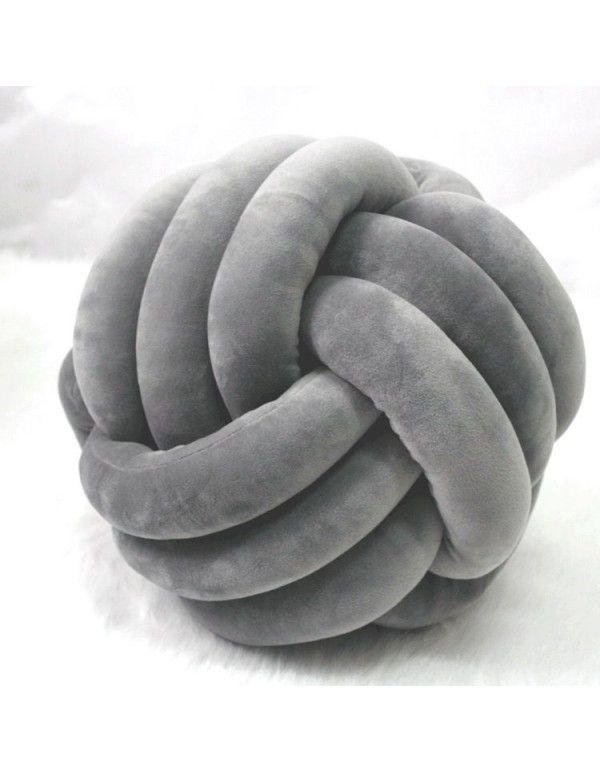 Ins Danish Knitted Knot Pillow Color Knot Throw Pillow Sofa Decorative Pillow Hand woven Ball Pillow