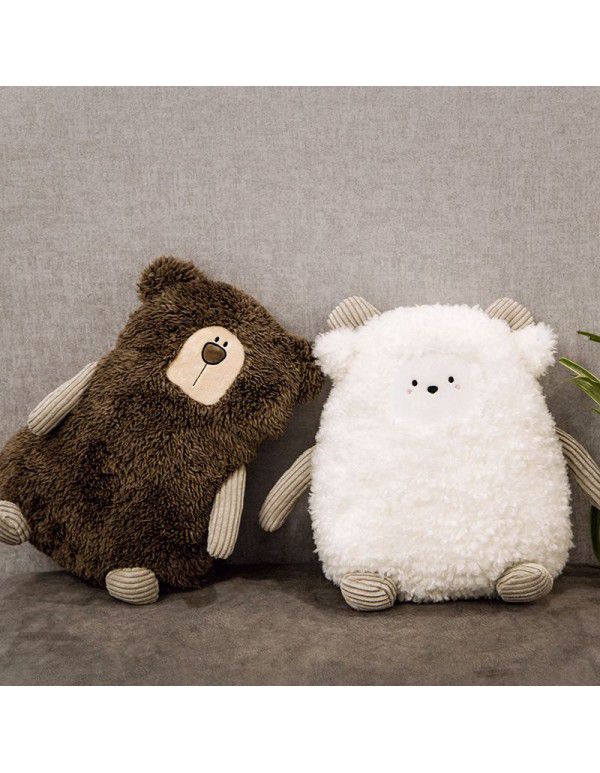 New Nordic style toy lamb plush pillow bear elk plush toy baby sleeping dolls wholesale