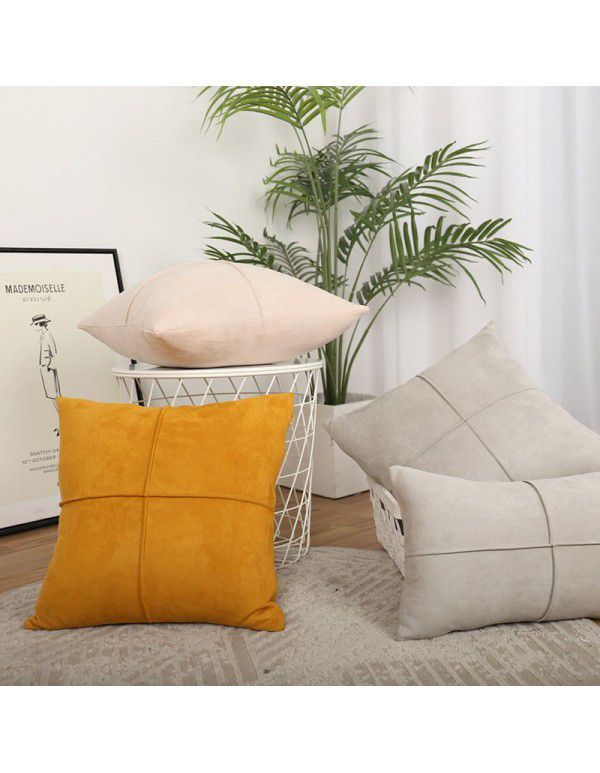 Spot sofa office company throw pillow car pillow Amazon throw pillow suede cross edge cushion wholesale