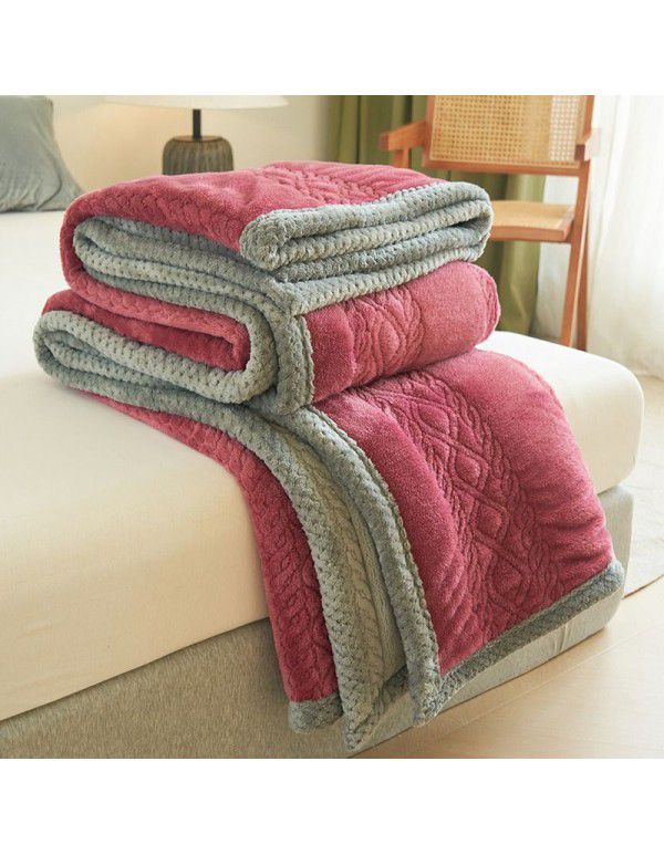 Farai velvet milk velvet composite blanket Double layer blanket Three layer blanket Single double thickened blanket Cotton blanket