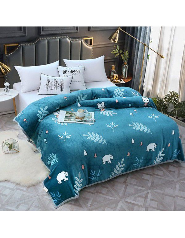 Factory Factory Winter Thickened Warm Blanket Gift Wholesale Coral Blanket Sheet Flannel Blanket