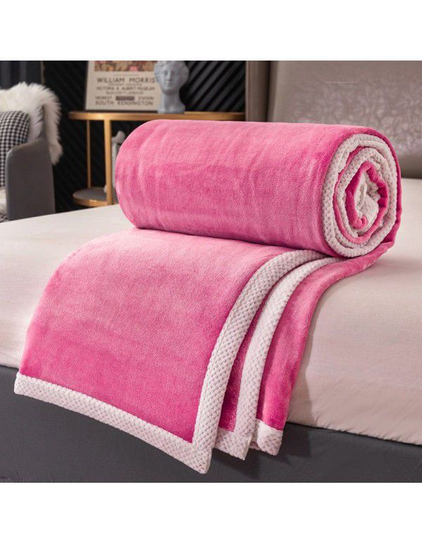 Network Red Hot Double Sided Thickened Milk Felt Blanket Flange Felt Quilt Winter Sheet Blanket Midday Sleeping Blanket