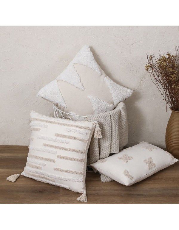 Bohemian ins throw pillow Nordic Moroccan sofa cushion waist pillow home stay tufted pillow throw pillow case wholesale