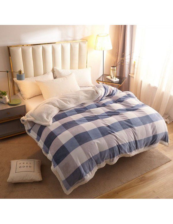 The manufacturer supplies a new Falai cashmere blanket, thickened warm quilt cover, double cover blanket