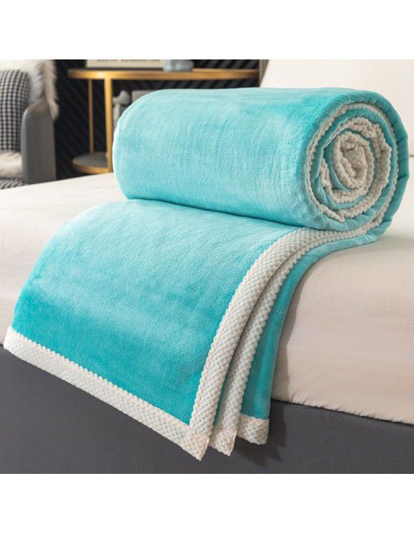 Network Red Hot Double Sided Thickened Milk Felt Blanket Flange Felt Quilt Winter Sheet Blanket Midday Sleeping Blanket