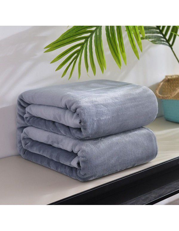 Wholesale of Falai velvet blanket blanket solid coral velvet blanket plain blanket bed sheet