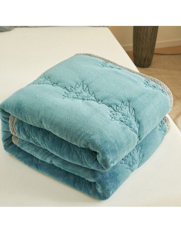 Farai velvet milk velvet composite blanket Double layer blanket Three layer blanket Single double thickened blanket Cotton blanket