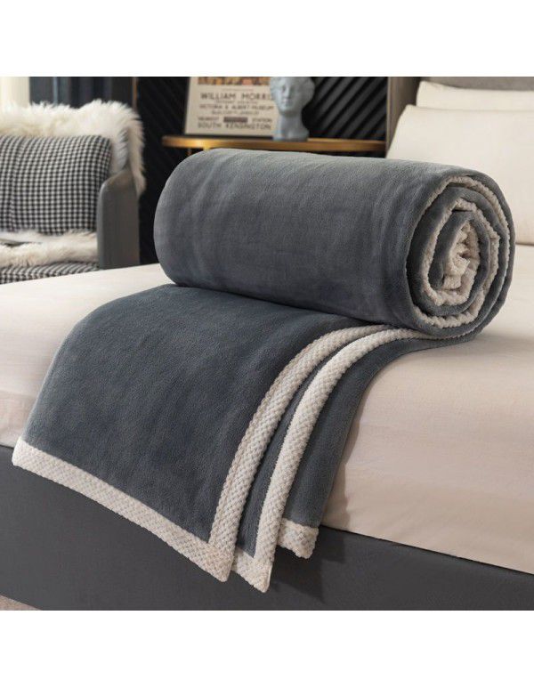 New type of bed blanket, milk wool blanket, bed single blanket, midnight nap, office blanket, student single dormitory blanket