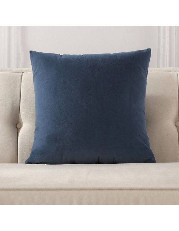 Nordic plain velvet throw pillow waist pillow solid color sofa cushion office waist pillow