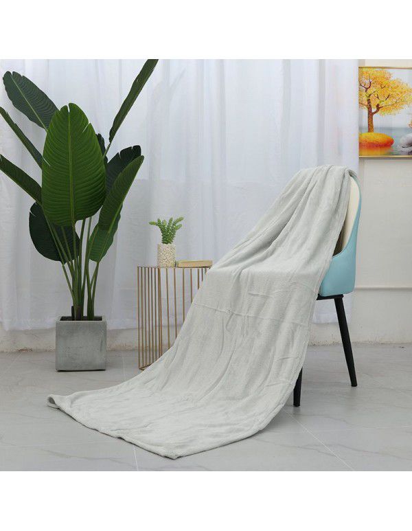 Flannel blanket solid color single layer blanket multi color blanket sofa bedroom office sleeping blanket blanket blanket blanket