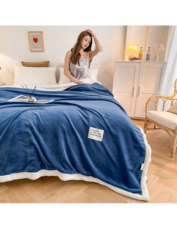 The manufacturer supplies a new Falai cashmere blanket, thickened warm quilt cover, double cover blanket