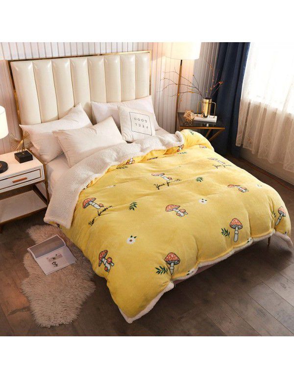 The manufacturer supplies a new Falai cashmere blanket, thickened warm quilt cover, double cover blanket