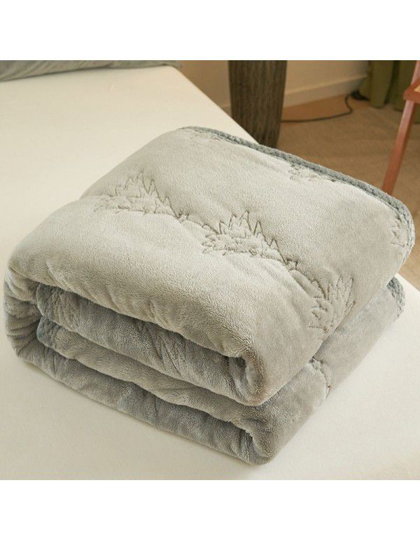 Farai velvet milk velvet composite blanket Double layer blanket Three layer blanket Single double thickened blanket Cotton blanket