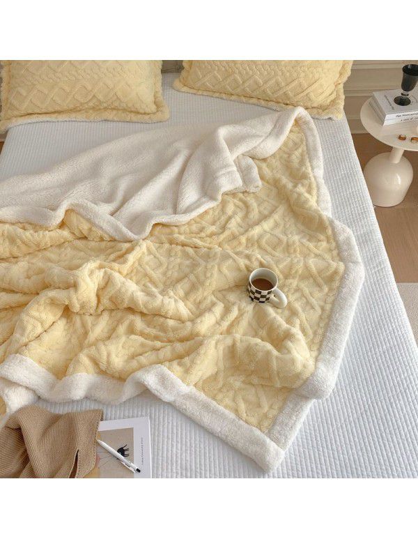 Thickened blanket quilt, warm in winter, coral wool blanket, flannel blanket, office nap, air-conditioning blanket, bed use