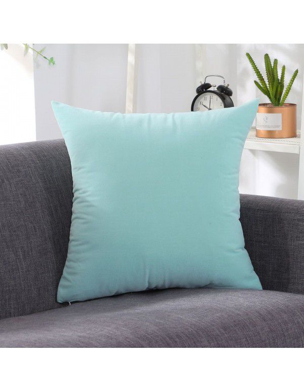 Nordic plain velvet throw pillow waist pillow solid color sofa cushion office waist pillow