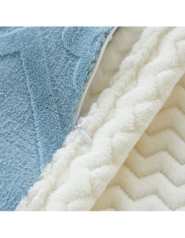 Double layer thickened milk wool blanket Cross border Amazon dual-use quilt blanket Beibei nap blanket Air conditioning blanket