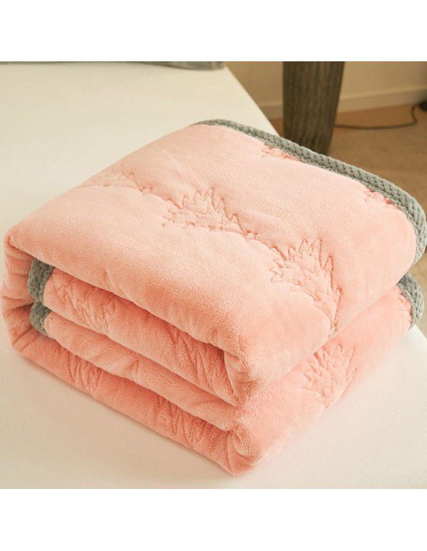 Farai velvet milk velvet composite blanket Double layer blanket Three layer blanket Single double thickened blanket Cotton blanket