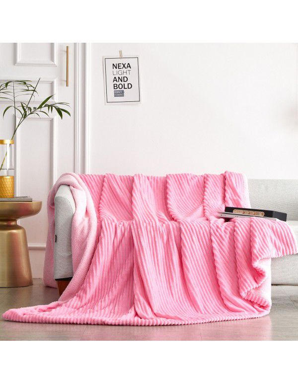 Double layer thickened small blanket sofa cover blanket lamb cashmere magic wool office nap air conditioning children blanket quilt cover