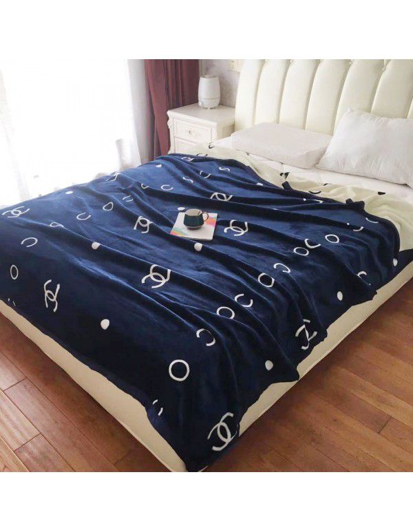 Double layer thickened warm cloud blanket European blanket AB Farai velvet ferret velvet crystal velvet air conditioning blanket wholesale