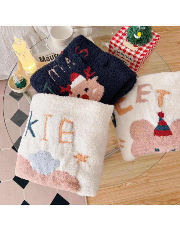 Soft half woolen blanket autumn and winter quilt feather gauze blanket spring and autumn baby blanket 100 * 100