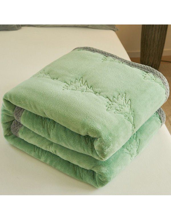 Farai velvet milk velvet composite blanket Double layer blanket Three layer blanket Single double thickened blanket Cotton blanket