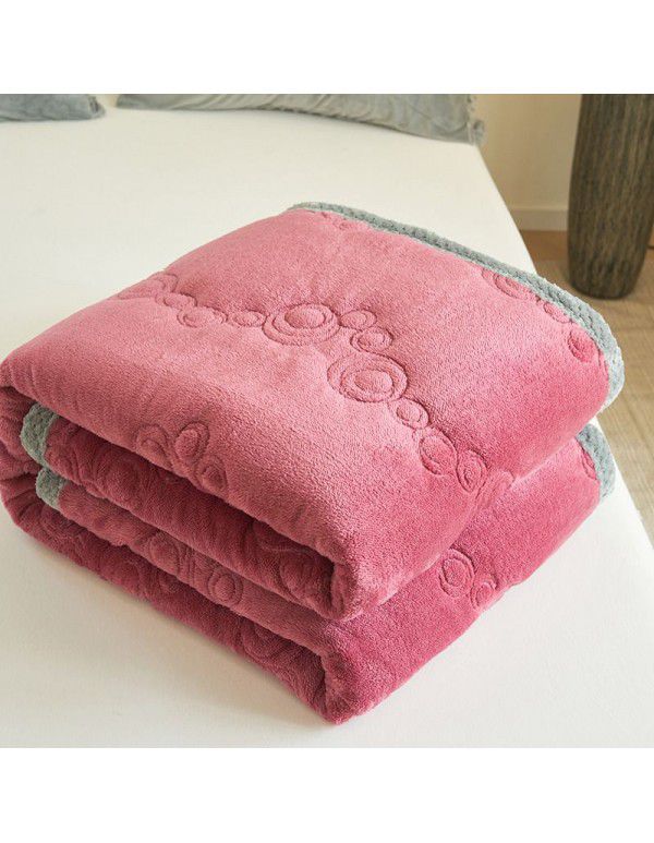 Farai velvet milk velvet composite blanket Double layer blanket Three layer blanket Single double thickened blanket Cotton blanket