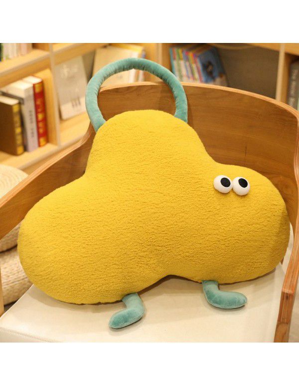 New cute and cute little monster plush toy pillow can be carried and carried doll doll sofa cushion pillow