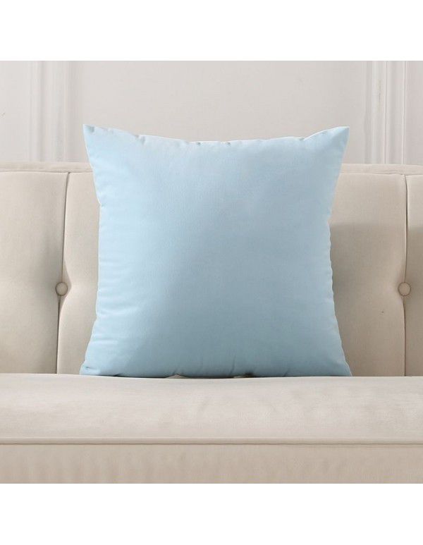 Nordic plain velvet throw pillow waist pillow solid color sofa cushion office waist pillow