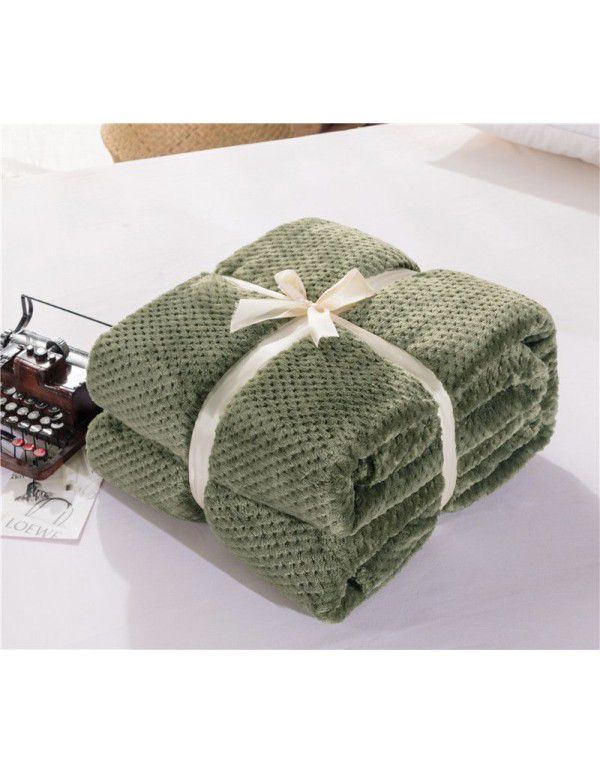 Blanket blanket mesh coral blanket lunch break blanket sofa blanket winter flannel pineapple blanket cross-border blanket