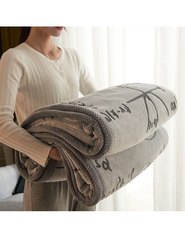 Winter single-layer thickened milk wool blanket double-sided flannel blanket quilt sheet multi-function blanket air conditioning blanket