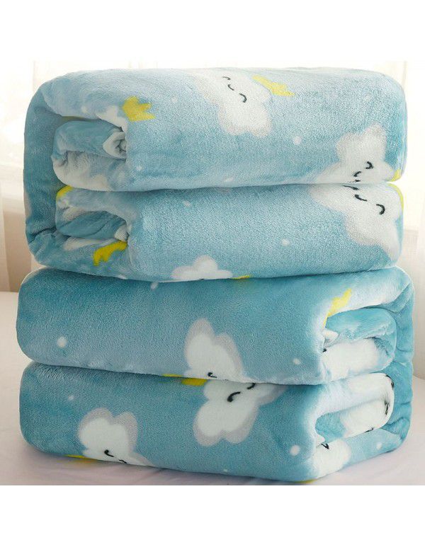 Source manufacturers supply a large number of flannel air conditioning blankets, small double-sided blankets, carpetable flannel blankets for foreign trade