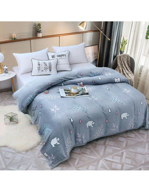 Factory Factory Winter Thickened Warm Blanket Gift Wholesale Coral Blanket Sheet Flannel Blanket