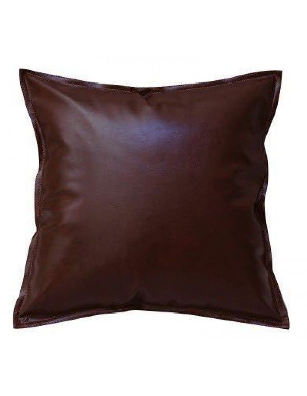 PU oil wax leather cushion cover solid color luxury imitation leather sofa cushion pillow Office pillow Headrest