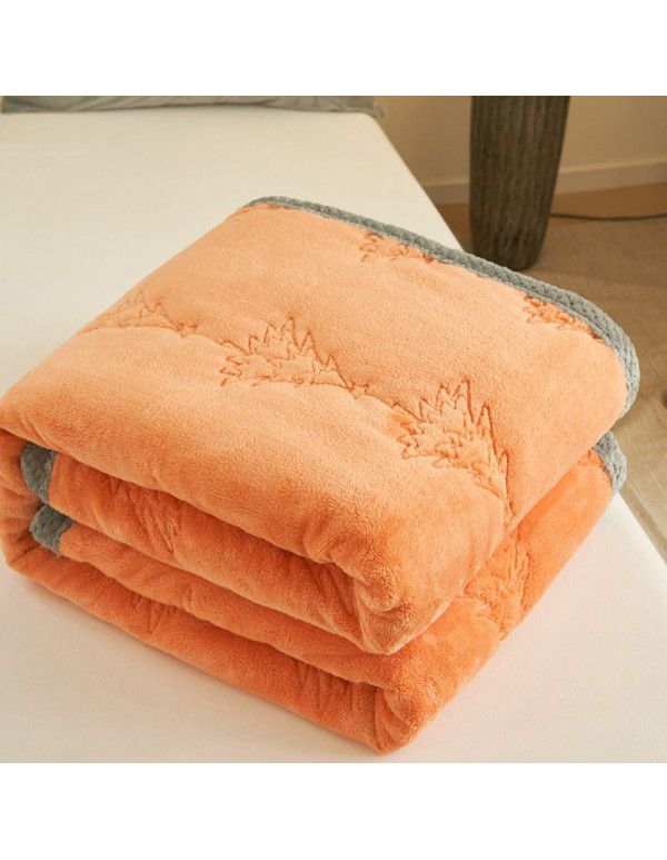 Farai velvet milk velvet composite blanket Double layer blanket Three layer blanket Single double thickened blanket Cotton blanket