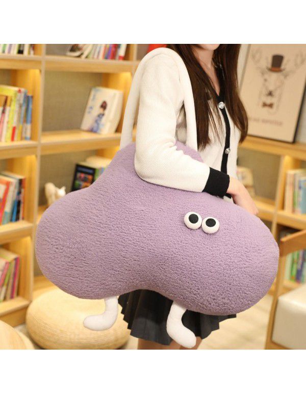 New cute and cute little monster plush toy pillow can be carried and carried doll doll sofa cushion pillow